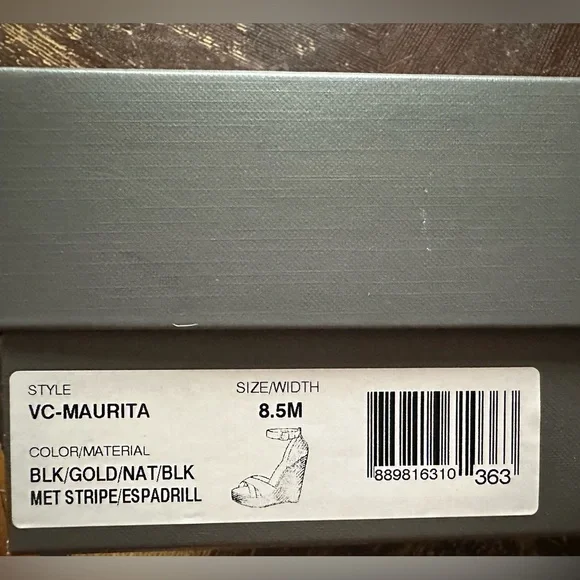 Vince Camuto Black Maurita Espadrille Wedge Platform sandals - Picture 3 of 12